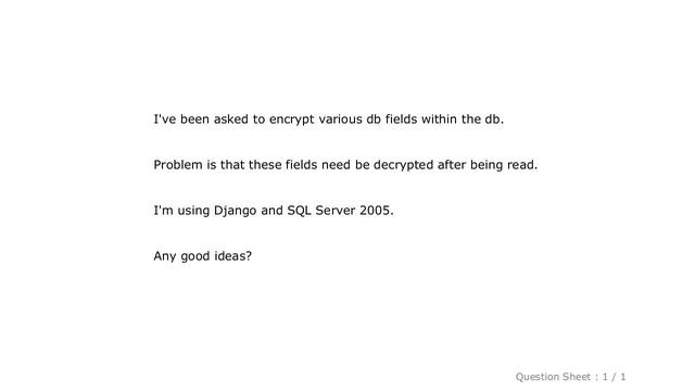 Django : A good way to encrypt database fields? смотреть онлайн