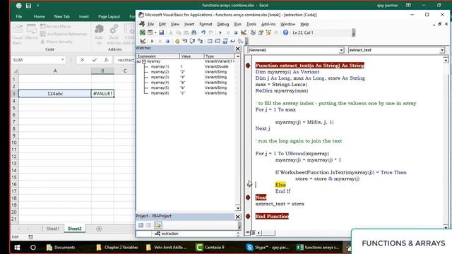 Excel VBA (26) Functions Arrays Project Part2 смотреть онлайн