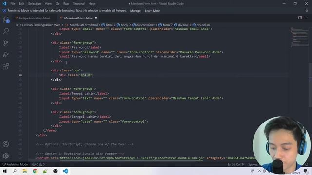 Pemrograman Web - Membuat Form Pendaftaran Menggunakan Bootstrap смотреть онлайн