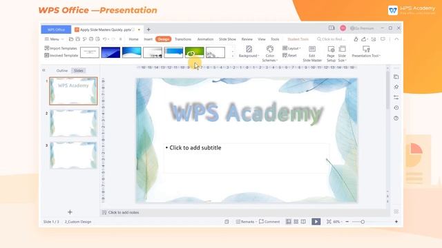 [WPS Academy] 1.4.4 PPT: Apply Slide Masters Quickly смотреть онлайн