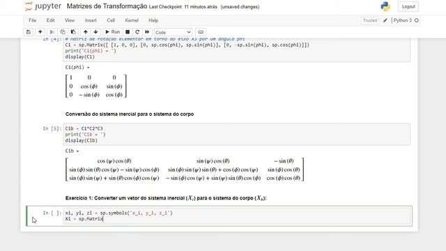 Dinâmica de Aeronaves 3: Matrizes Elementares com SymPy (Python) смотреть онлайн