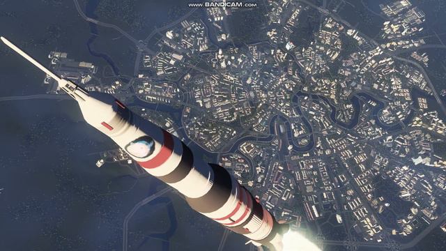 Московская область в Cities Skylines/ Вид с ракеты Союз. смотреть онлайн
