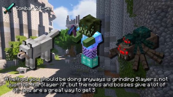 How to grind COMBAT XP at *ANY STAGE* easily! - Hypixel Skyblock