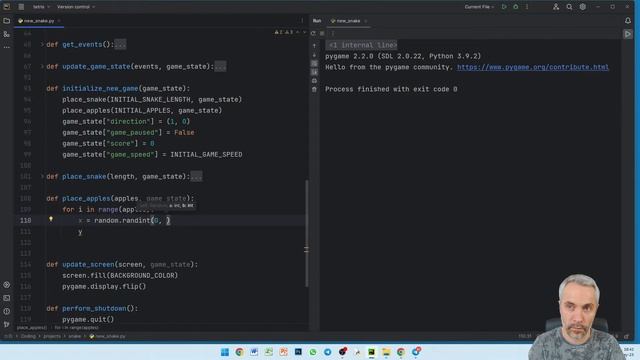 Игра "Змейка" на Python (библиотека pygame) смотреть онлайн