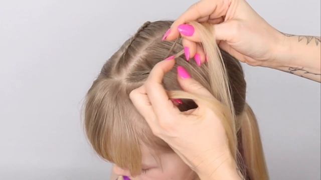 Easy Kids Hairstyle With Cute Mini Braids смотреть онлайн