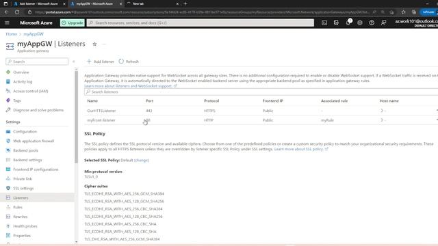 Application Gateway TLS Termination смотреть онлайн