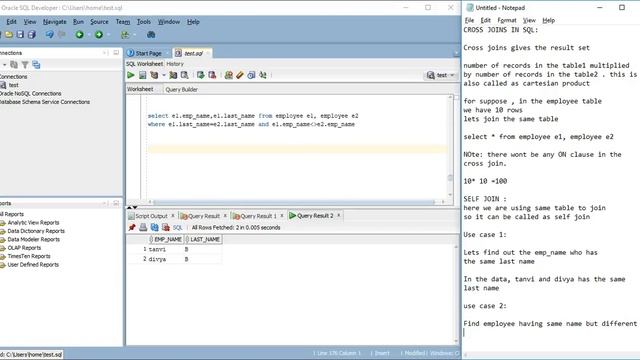 Oracel SQL - Cross Join and Self Join explained with use cases смотреть онлайн