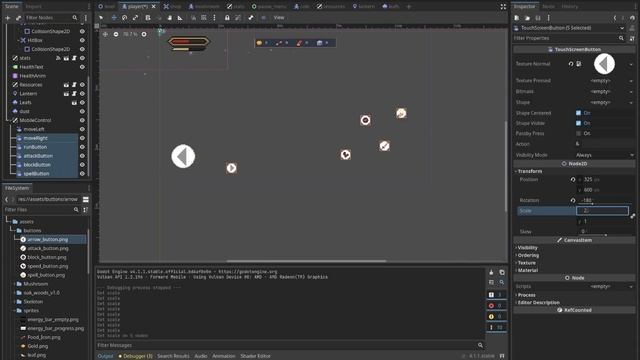 Touch buttons (кнопки для мобилы) GODOT 4 | Урок 27 | курс по ГОДОТ для начинающих на русском языке смотреть онлайн