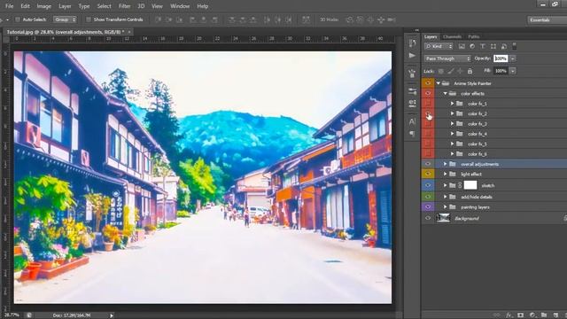 Photoshop Tutorial | Anime Style Painting Photoshop Action смотреть онлайн