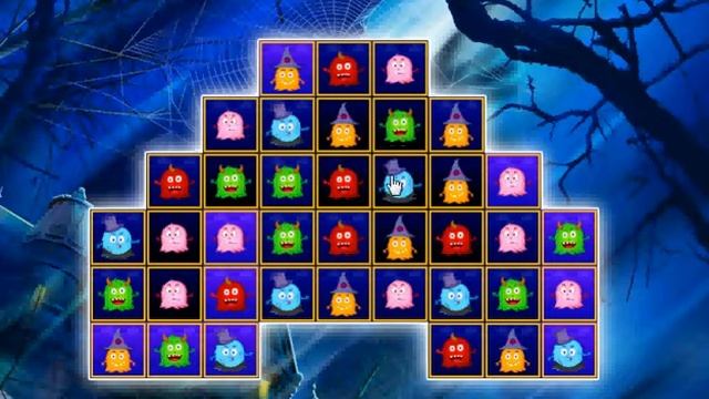 Match3 With Halloween Monster Match Game Auto Click смотреть онлайн