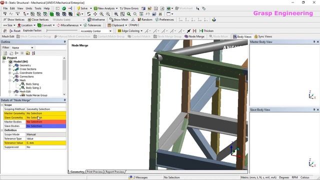Node Merge in ASNYS Mechanical, ASNSYS Tip-1 смотреть онлайн