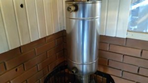 подключение выносного бака для горячей воды в бане  ч1