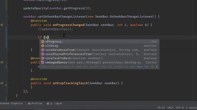 Seekbar change progress ONLY when dragging Thumb | Progress change only by Thumb dragging in Androi смотреть онлайн