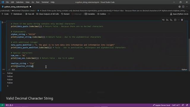 Python | Data Type | String | isdecimal() Method смотреть онлайн