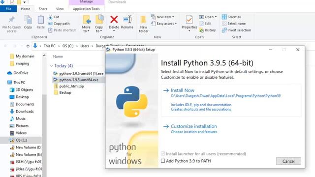 How to install Python 3 9 5 on Windows 10 | How to install Python | Python Installation смотреть онлайн