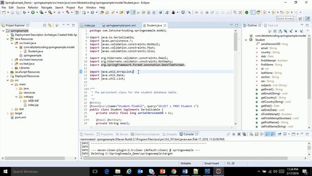 SPRING,MYSQL,JSP-CRUD APPLICATION смотреть онлайн