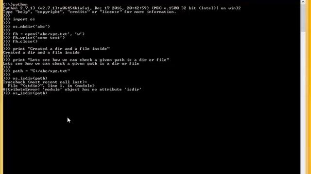 Create directory/file, check given path is file or dir, get file size, delete file, delete dir смотреть онлайн