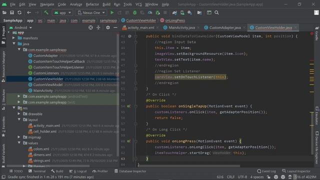 Android Studio (Java) Customize Recycler View ItemTouchHelper Callback смотреть онлайн