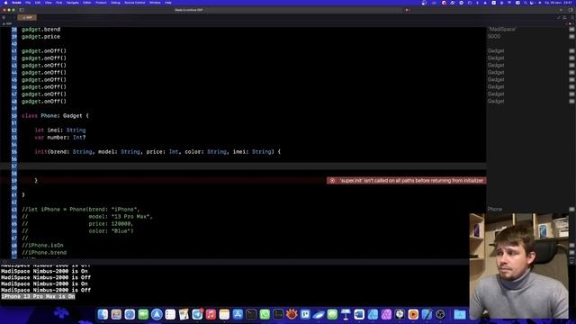 Гайд Swift Принципы ООП - урок программирования Xcode Swift iOS Apple смотреть онлайн