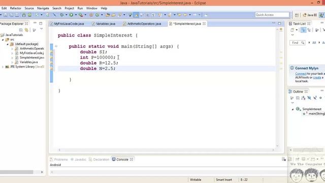 Java Programming Language Lect 5 Simple Interest Program смотреть онлайн