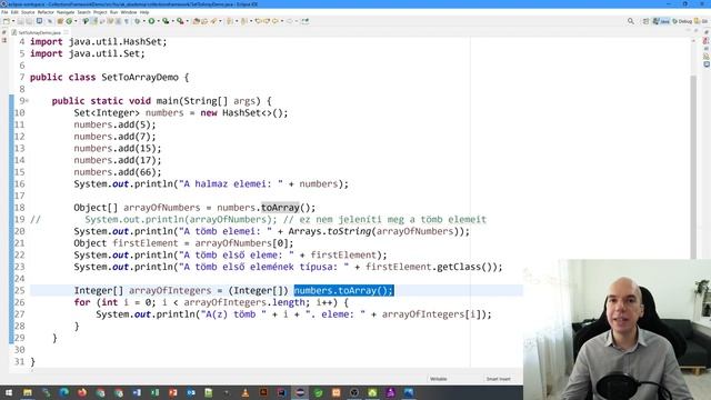 HashSet és a tömb - Java programozás kezdőknek Andrissal - 85. rész смотреть онлайн