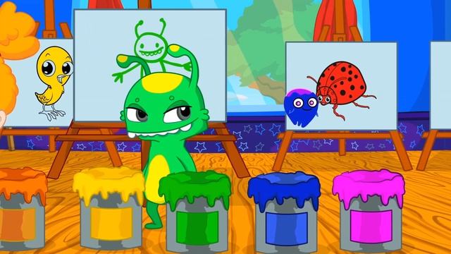 Groovy The Martian changes his color when eating colorful jelly ???Groovy morphs into red! смотреть онлайн