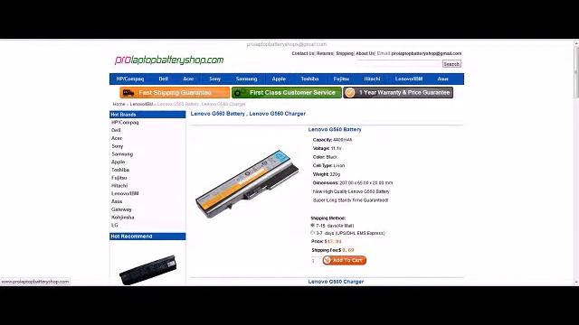 Lenovo G560 Battery смотреть онлайн