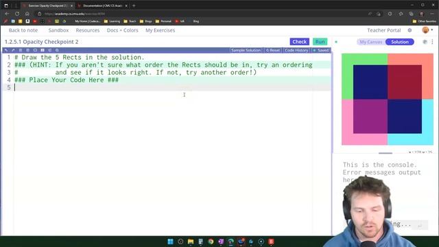 1.2.5 Opacity - CMU CS Academy смотреть онлайн