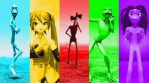 ievan polkka vs DAME TU COSITA vs Patila vs Me Kemaste - Green alien dance