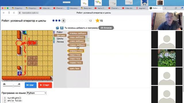 LevelD-09-01-2021-Если+Пока. Робот Блокли.Lesson-5 смотреть онлайн