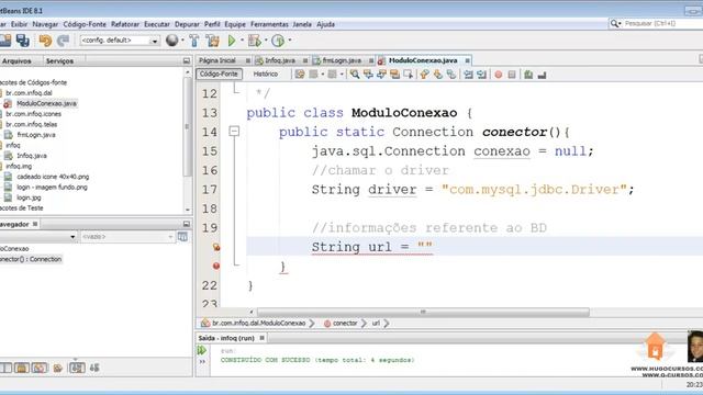 Curso de Java Mysql - Aula 17 - Programando conexão com BD смотреть онлайн