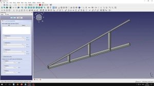 Ферма из одиночных уголков во FreeCAD FEM