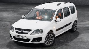 Lada Largus: Необычный краш-тест с манекенами в BeamNG.drive