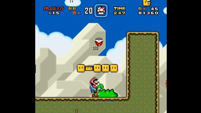 Super Mario World Zone 4 SNes plataform game смотреть онлайн