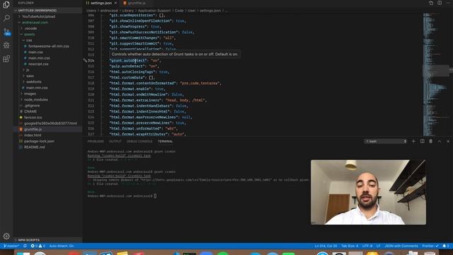 VS Code Setting: grunt.autoDetect смотреть онлайн