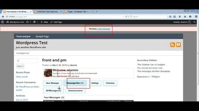 Front End PM, a wordpress front end messaging plugin смотреть онлайн
