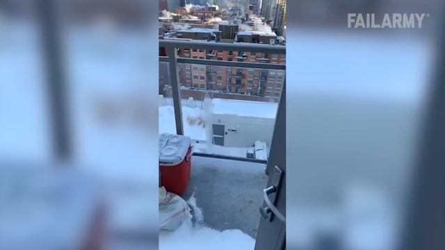 Man Loses Shoes Slipping On Icy Driveway| FailArmy смотреть онлайн
