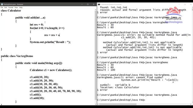 Java FAQ #10 - What is Var-Args смотреть онлайн