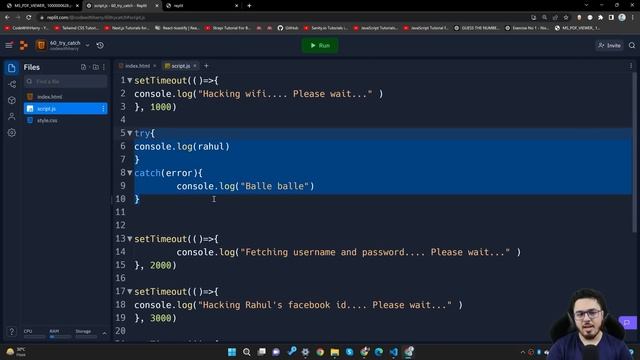Error Handling: try and catch | JavaScript Tutorial in Hindi #60 смотреть онлайн