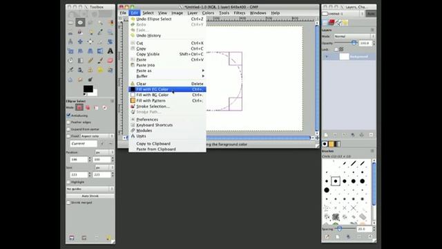 How to draw circles with Gimp смотреть онлайн