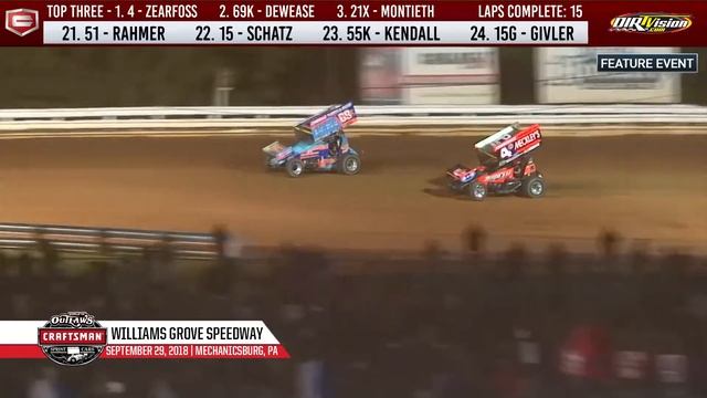 World of Outlaws Craftsman Sprint Cars Williams Grove Speedway September 29, 2018 | HIGHLIGHTS смотреть онлайн