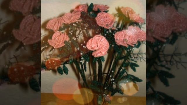 Прекрасные розы из бисера. Roses of beads. смотреть онлайн