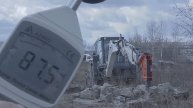 Контроль уровня шума при работе гидромолота Impulse150 смотреть онлайн
