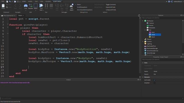 How to make pets that follow you in Roblox Studio! смотреть онлайн