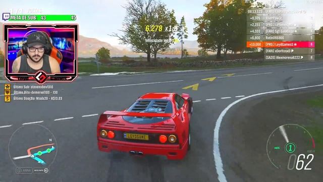 Forza Horizon 4 - CORRIDA ONLINE DISPUTADA de FERRARI F40 *sacanagem isso* смотреть онлайн