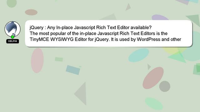jQuery : Any In-place Javascript Rich Text Editor available? смотреть онлайн