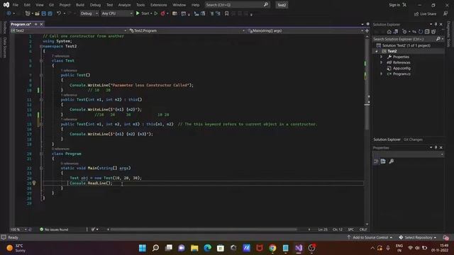 How to call one constructor from another in C# смотреть онлайн
