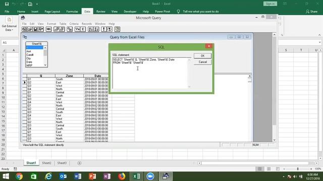 MS Query In Excel