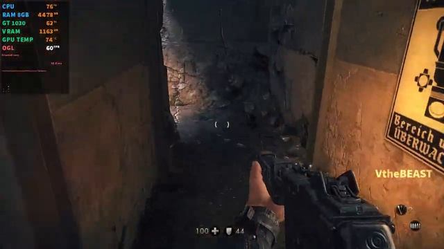 Wolfenstein: The New Order [PC] on GT 1030 - 720p смотреть онлайн