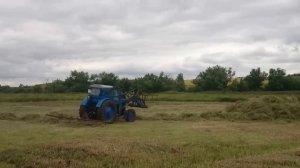 Сгребаем сено на Т-40АМ